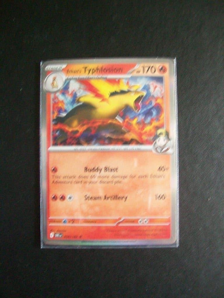 4152: Nieuwe Pokemon Kaart holo rare Ethan's TYPHLOSION, Verzenden, Nieuw, Losse kaart, Foil