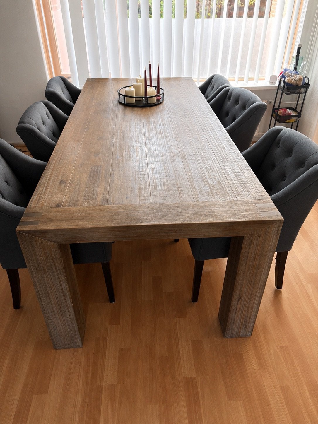 houten eettafel, Ophalen of Verzenden, Zo goed als nieuw