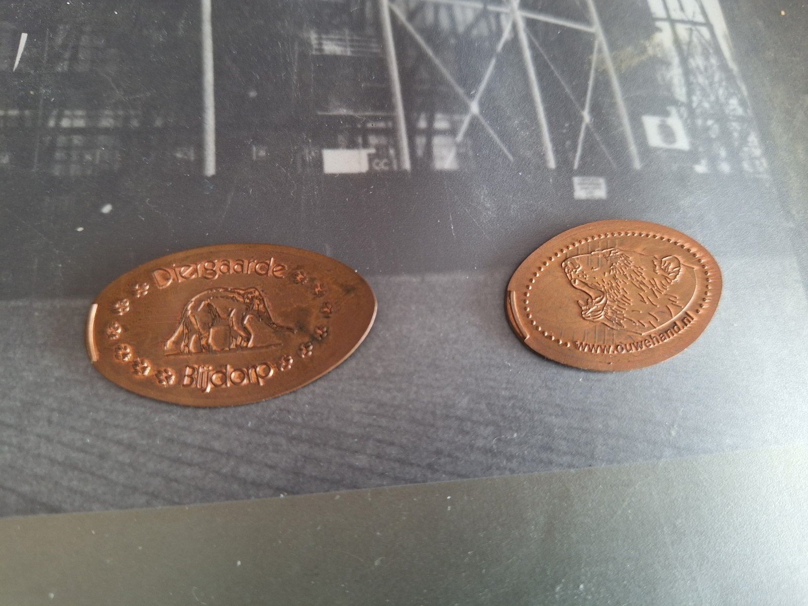 2 verschillende Pressed Pennys, Postzegels en Munten, Ophalen of Verzenden, Koningin Beatrix