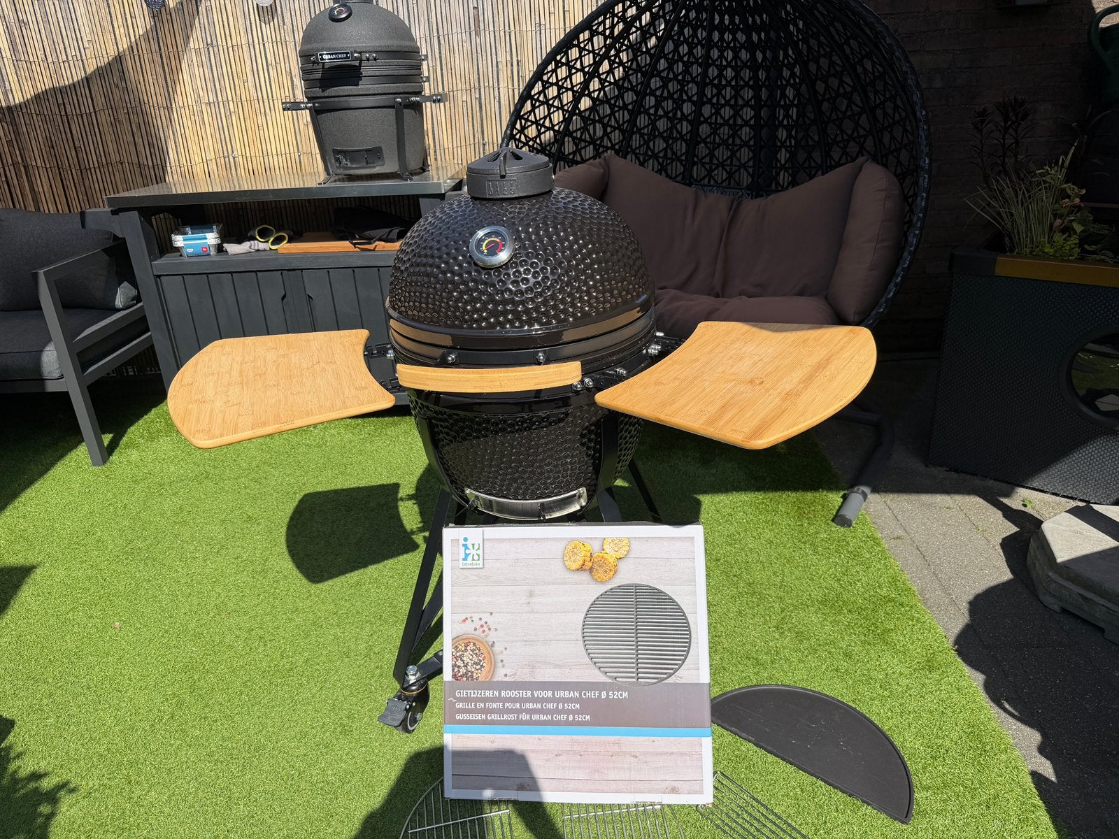 Urban chef medium complete Kamado, Tuin en Terras, Ophalen, Zo goed als nieuw, Met accessoires