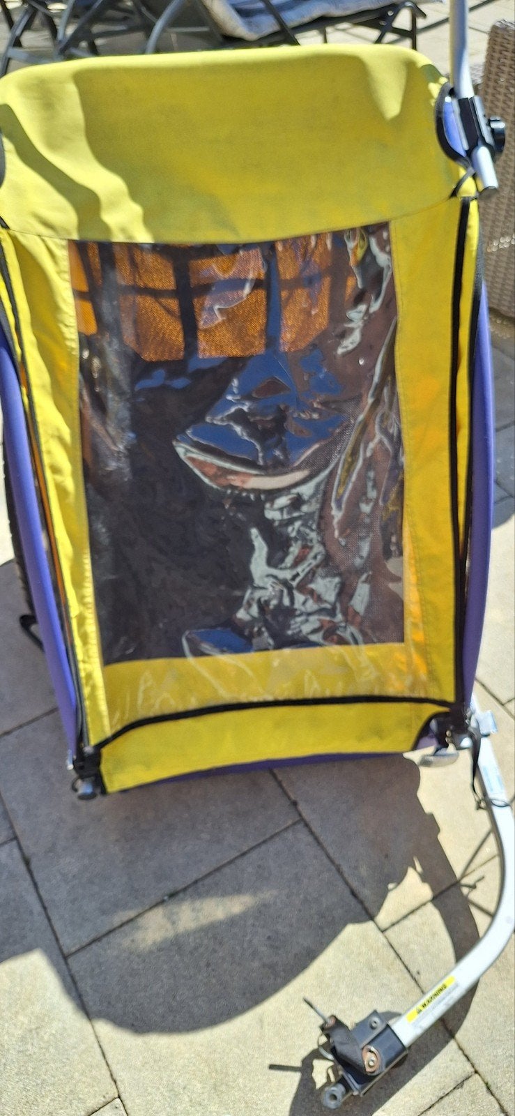 Te koop Burley fietskar voor 2 kinderen en/of bagage, Ophalen, Gebruikt, Vering, Kinderkar