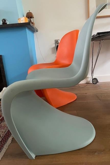 2 Vitra Panton eetkamerstoelen, Ophalen, Kunststof, Twee, Overige kleuren