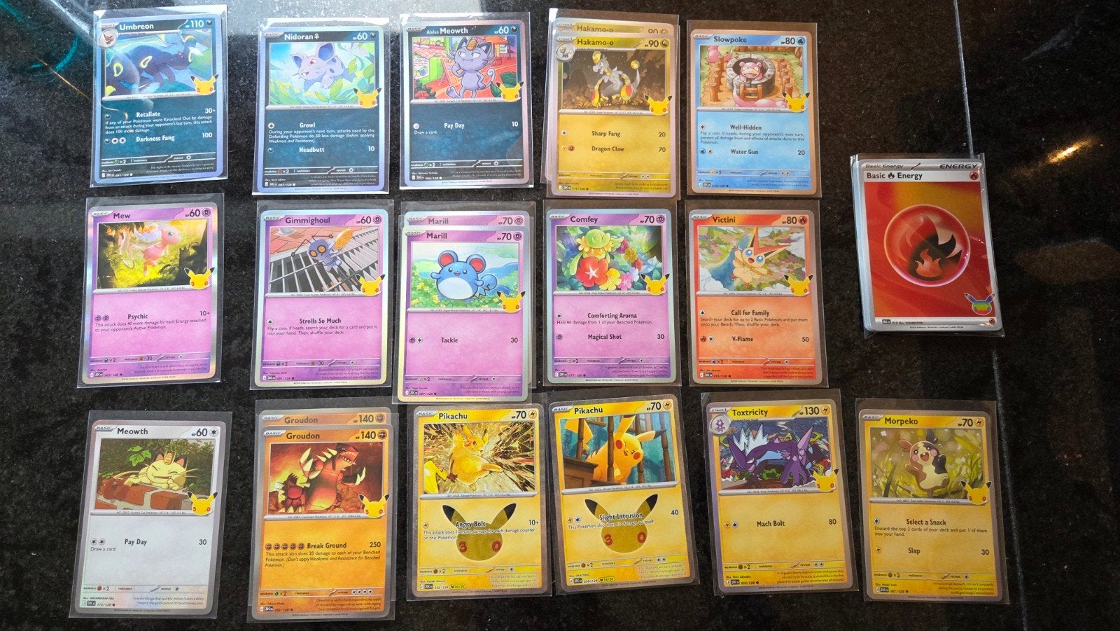 Pokémon 30th Celebrations kaarten, Ophalen, Zo goed als nieuw, Meerdere kaarten
