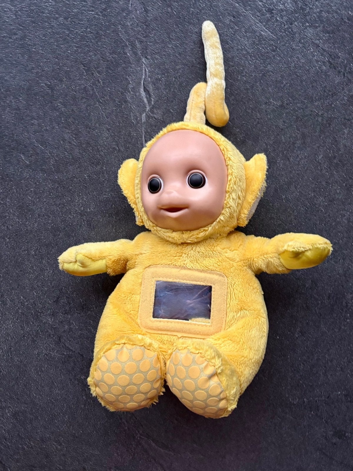 Gele Teletubbie Laa-Laa knuffel, Gebruikt, Overige merken, Overige typen, Ophalen of Verzenden