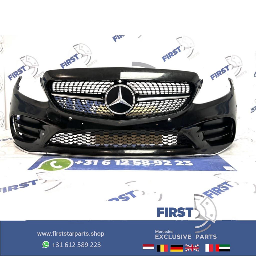 W205 C205 FACELIFT AMG VOORBUMPER + GT GRIL Mercedes C Klass, Auto-onderdelen, Carrosserie en Plaatwerk, Gebruikt, -, Voor, Ophalen of Verzenden