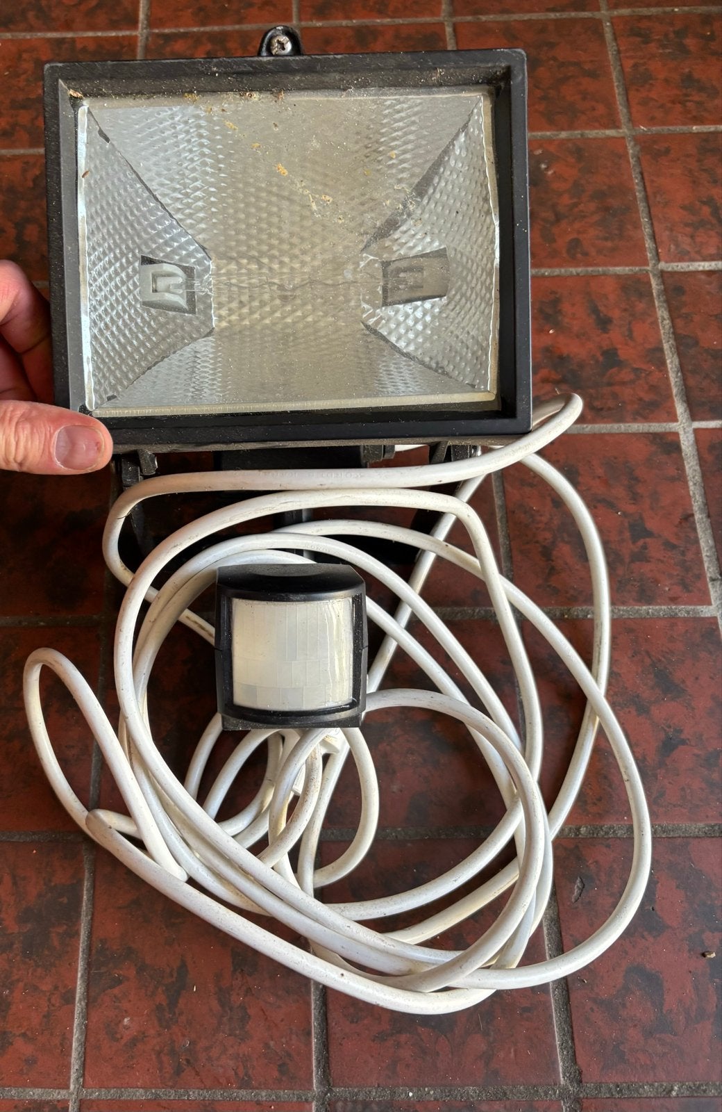 Halogeenstraler met bewegingssensor - 400W, Tuin en Terras, Buitenverlichting, Ophalen, Overige materialen, Bewegingssensor, Gebruikt