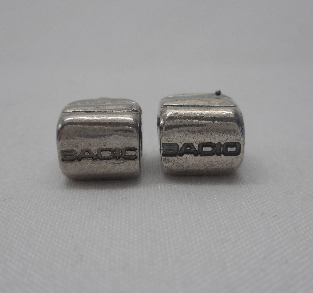 Zilveren Bacio bedel met zwarte steen nr.263, Overige merken, Verzenden, Zo goed als nieuw, 1 bedel