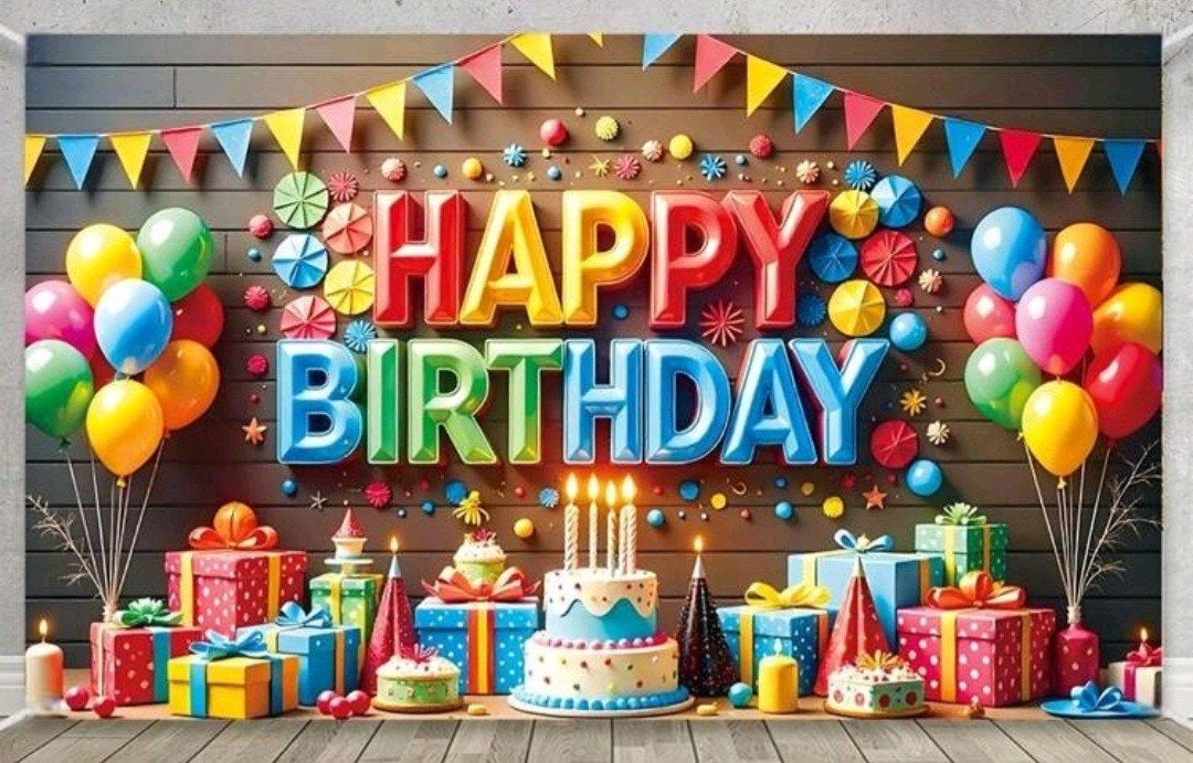 happy birthday decordoek anderhalve meter breed, Ophalen of Verzenden, Nieuw