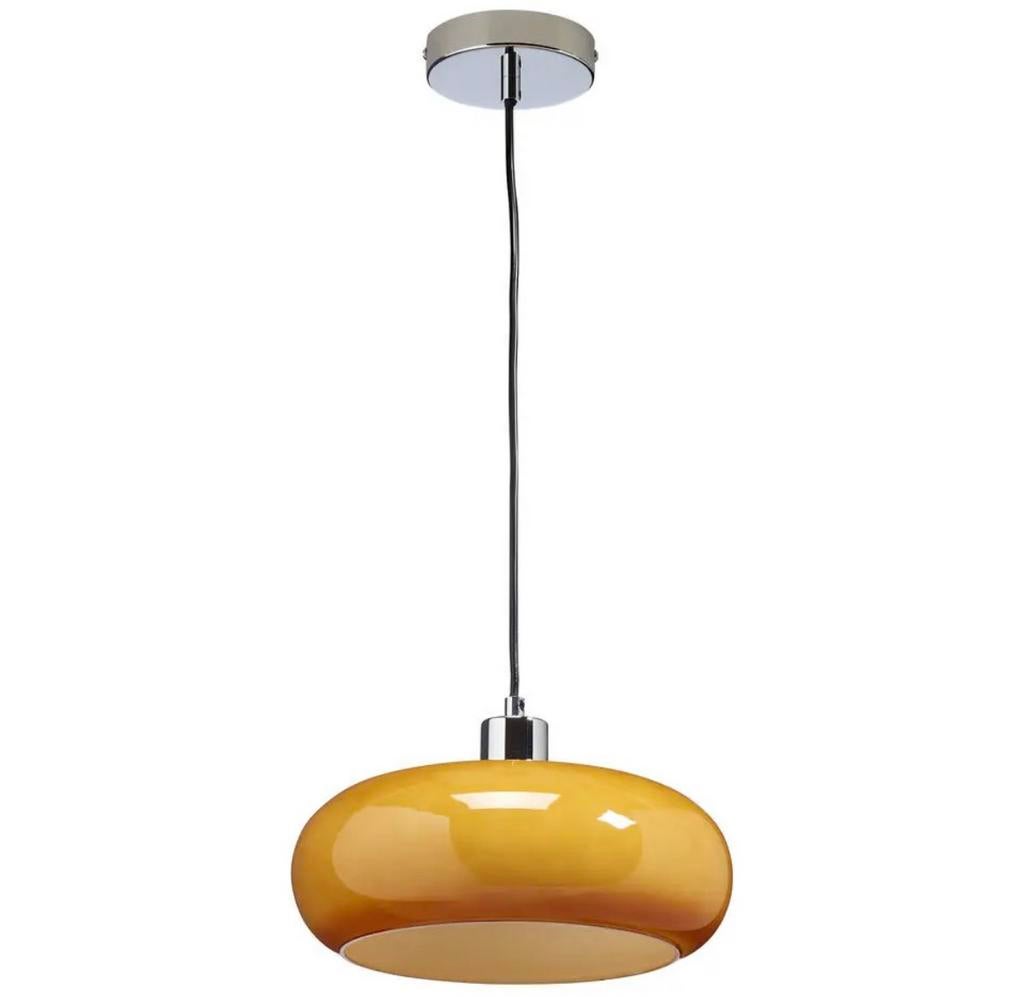 Hanglamp leda bruin (kwamtum), Ophalen, Nieuw, Glas, 75 cm of meer