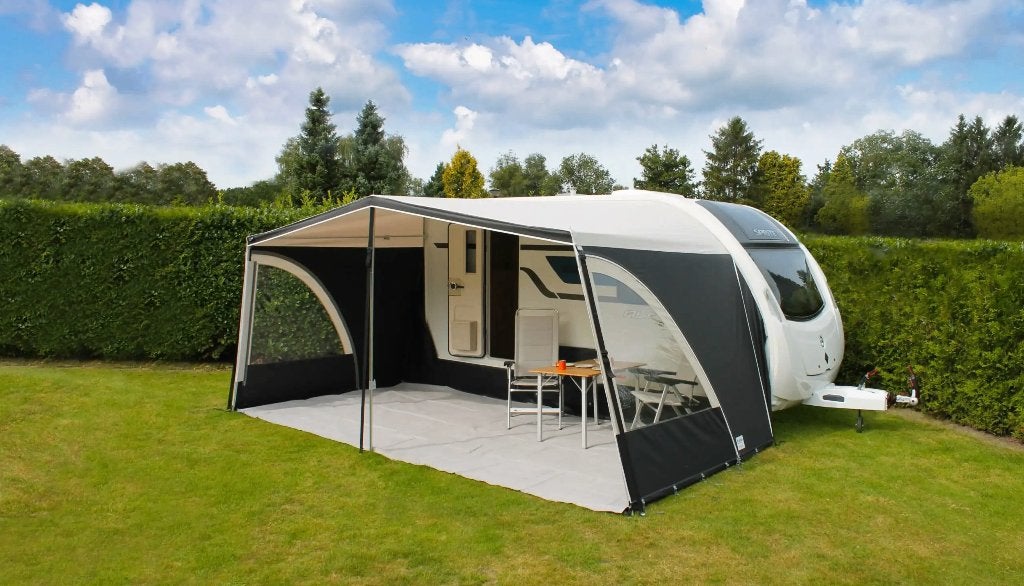 Reda Lucca Classic caravanluifel mt 8 ALU frame! als nieuw, Caravans en Kamperen, Ophalen, Zo goed als nieuw, Ten Cate All Season 240g/m2