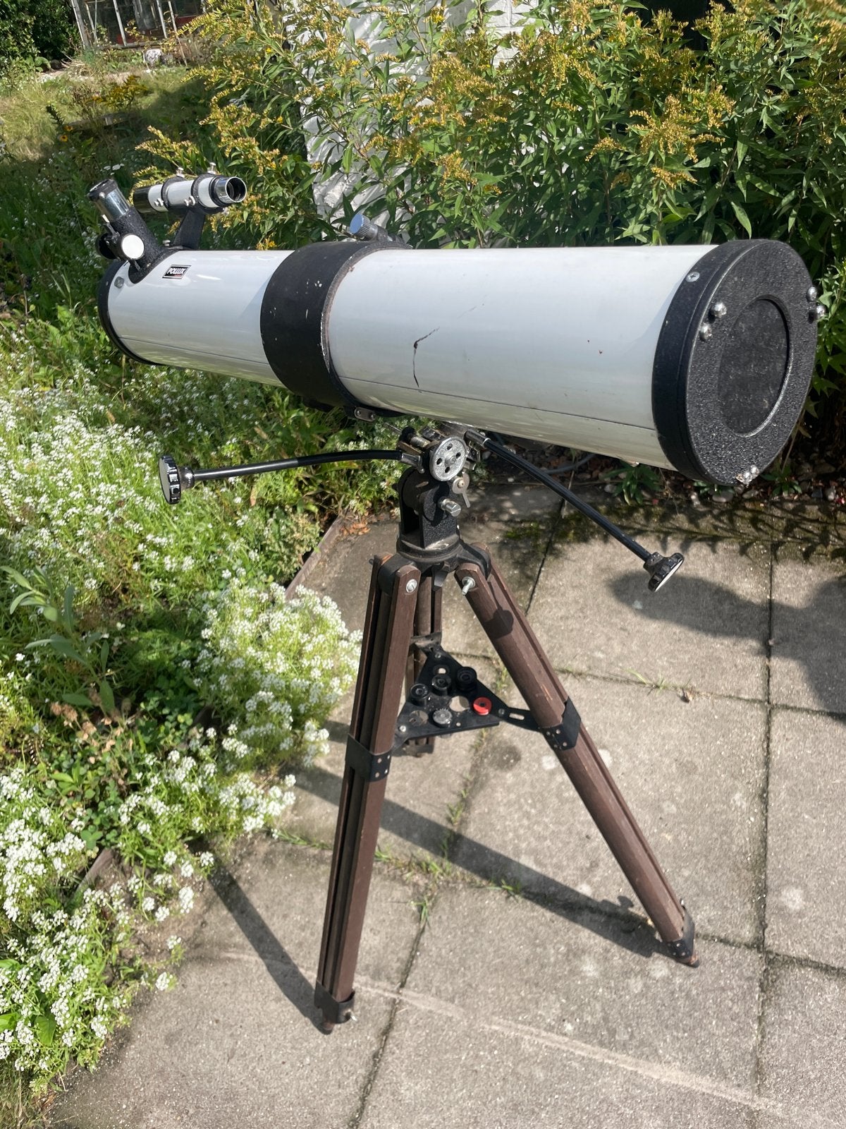 Vintage Spiegeltelescoop met Statief - Gebruikt, Ophalen, Gebruikt, 80 tot 200 mm, Met statief