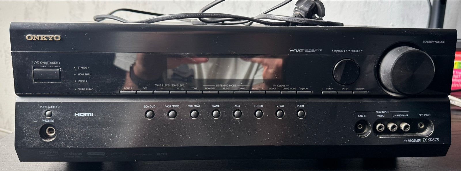 Onkyo TX-SR578 Receiver met KEF 5.1 Home Cinema Set, Gebruikt, 70 watt of meer, 5.1-systeem, Overige spelers