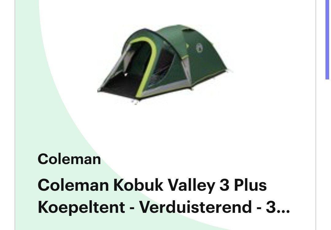 Coleman Kobuk Valley 3 Plus Koepeltent - 3 persoons, Ophalen, Gebruikt