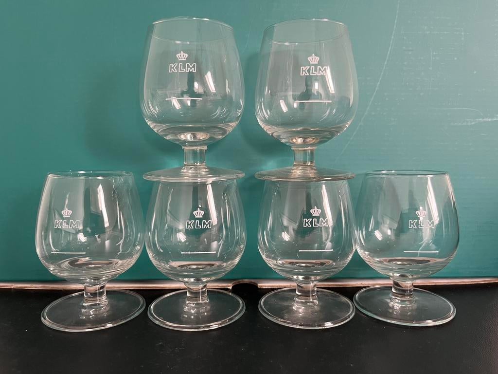 13 Oude KLM glazen, Ophalen of Verzenden, Gebruikt, 1 t/m 20