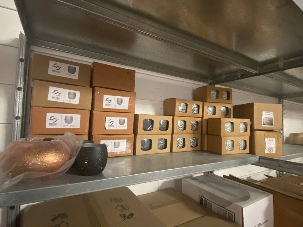 Partij waxinelichthouders in mozaiek en filigrain, Meerkleurig, Waxinelichthouder, Nieuw, Ophalen of Verzenden