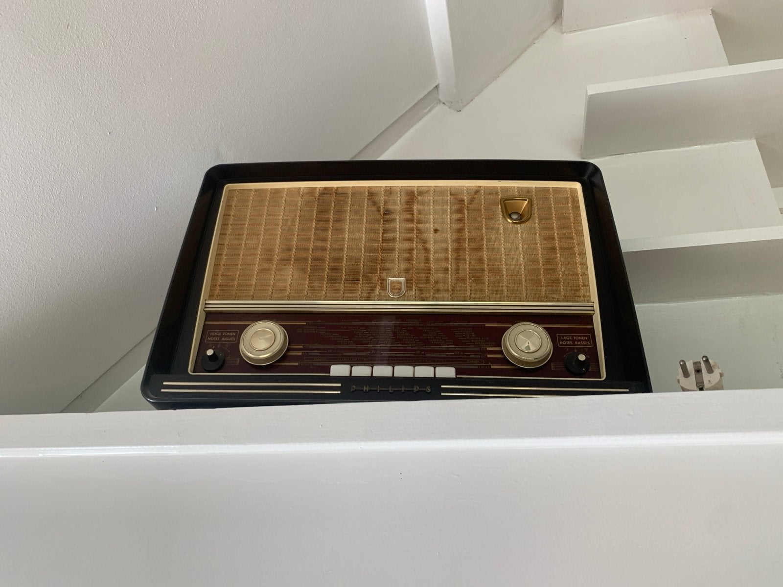 Werkende Oude Philips Radio - Vintage Geluidservaring, Ophalen of Verzenden, Gebruikt, Radio
