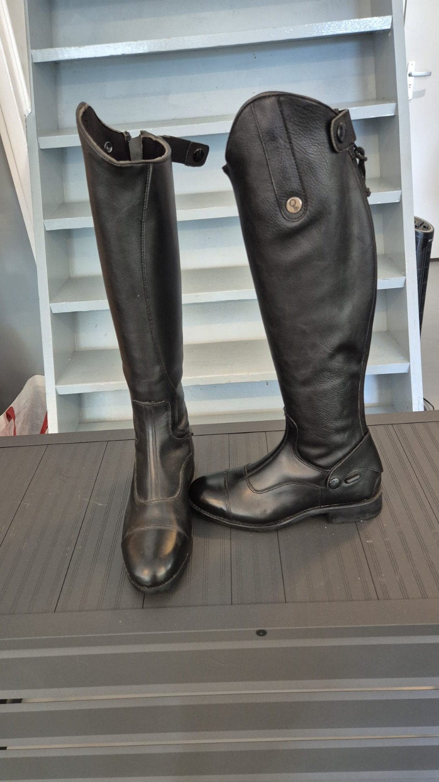 Leren rijlaarzen QHP, Dieren en Toebehoren, Paardrijkleding, Ophalen, Dressuur, Nieuw, Schoeisel