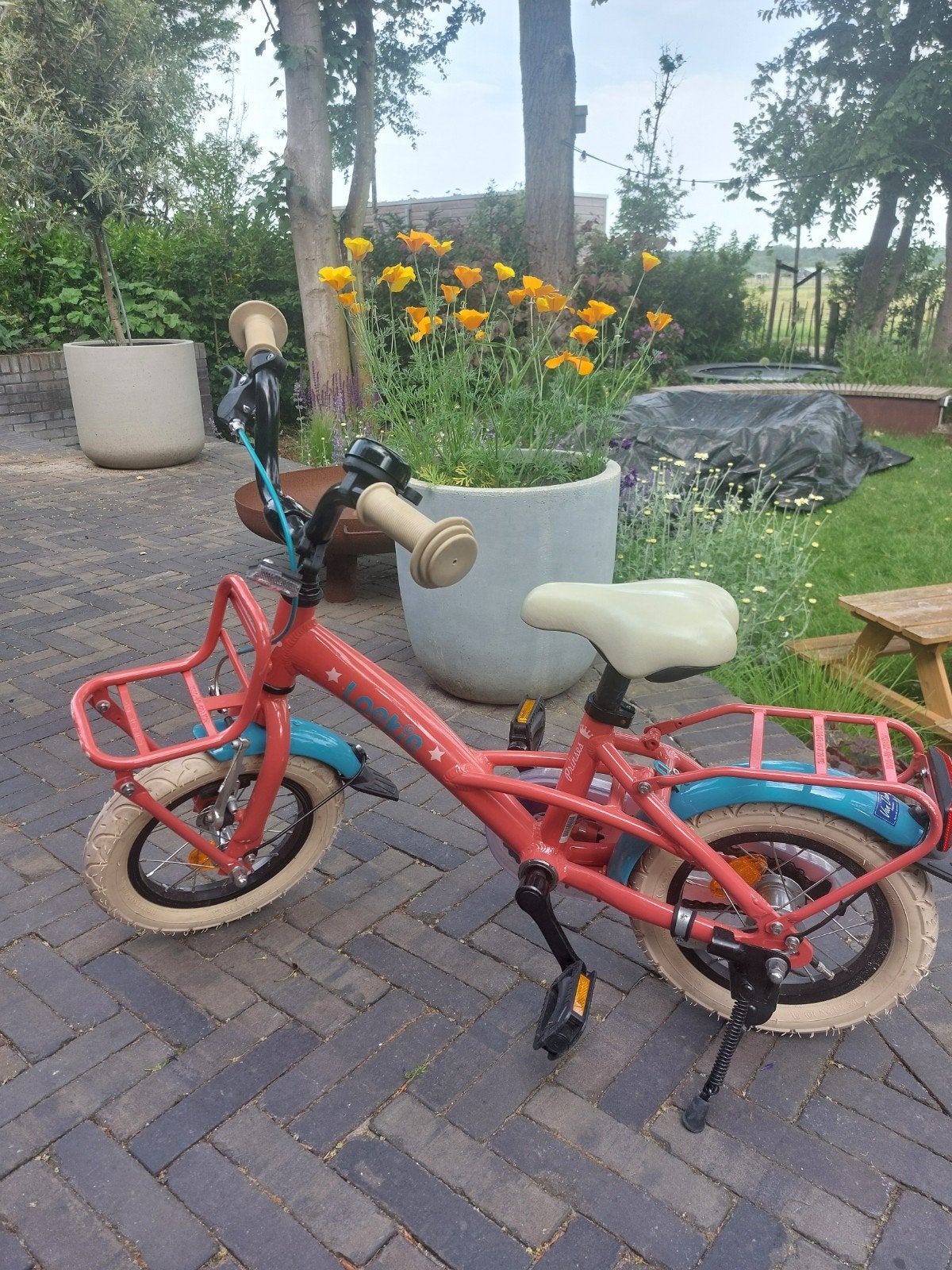 Loekie kinderfiets 12 inch roze met bagagedrager, Fietsen en Brommers, Fietsen | Kinderfietsjes, Ophalen, Zijwieltjes, Loekie.