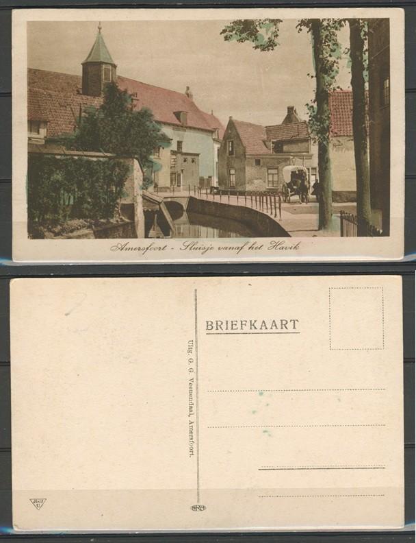 Amersfoort 1935 t Sluisje Ansichtkaart m-142 jdu, Ophalen of Verzenden, 1920 tot 1940, Gelopen, Utrecht