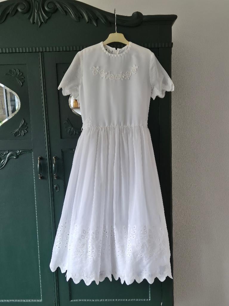 Vintage jurk wit maat 152, Ophalen of Verzenden, Kinderen