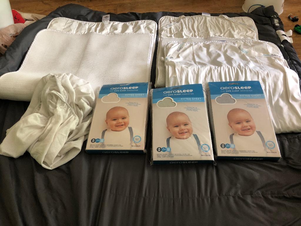 3x Aerosleep matras-topper 60x120, Kinderen en Baby's, Kinderkamer | Beddengoed, Jongetje of Meisje, Wit, Overige typen, Ophalen of Verzenden