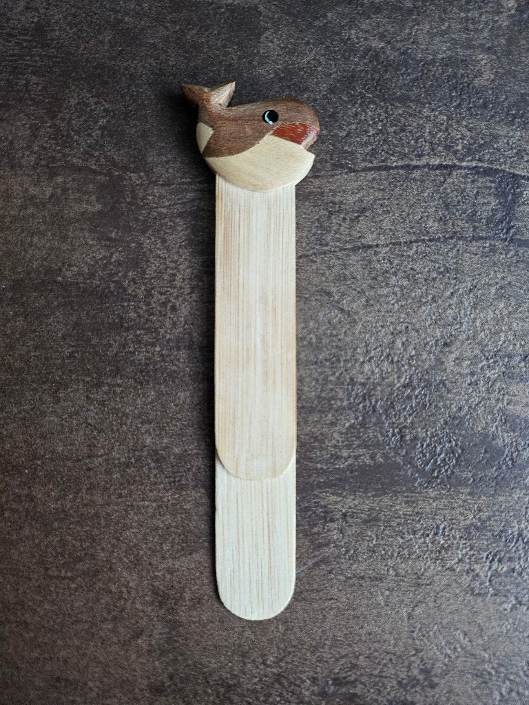 grappige houten boekenlegger met walvis - ca. 11,5 cm lang, Ophalen of Verzenden, Nieuw, Dier