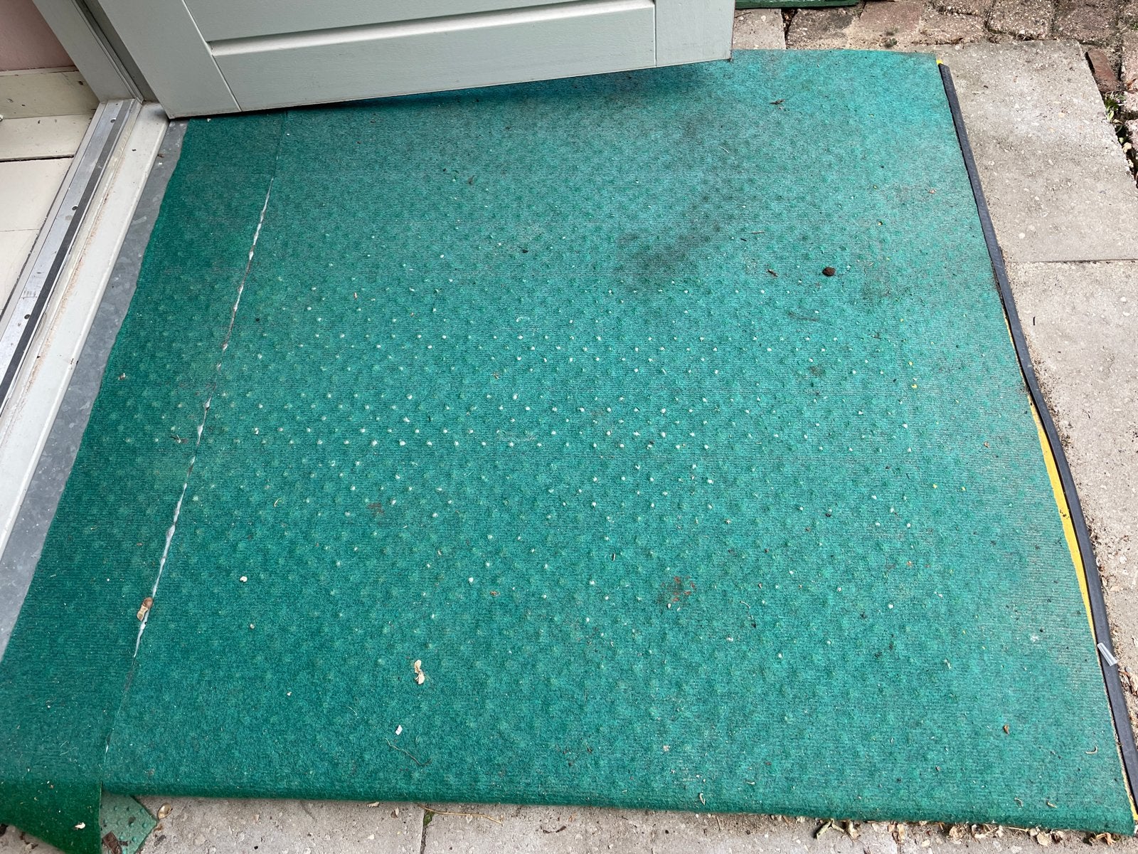 Groene oprijdplaat voor rolstoel/rollator, Ophalen, Binnen, Gebruikt, Nylon