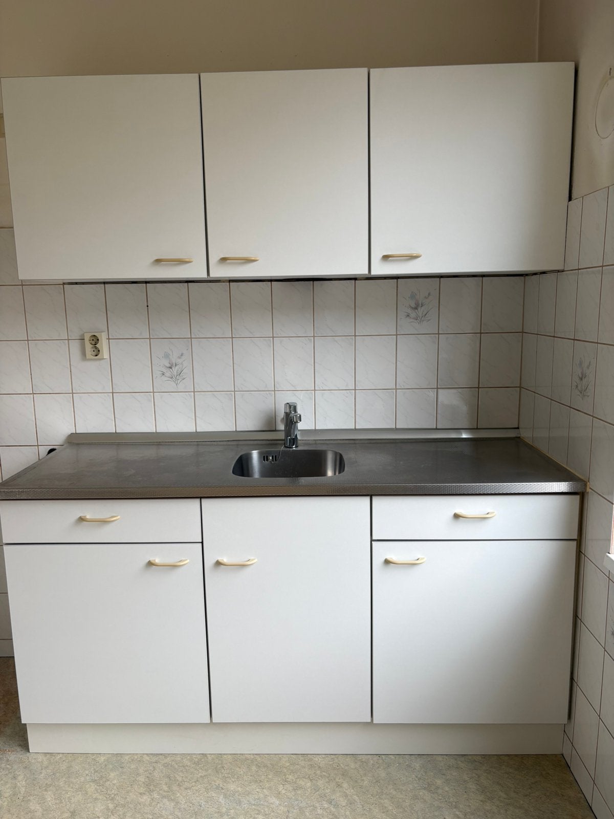 Keukenblok 170 cm breed, Huis en Inrichting, Keuken | Complete keukens, Gebruikt, Wit, Enkelwandige keuken, Ophalen of Verzenden