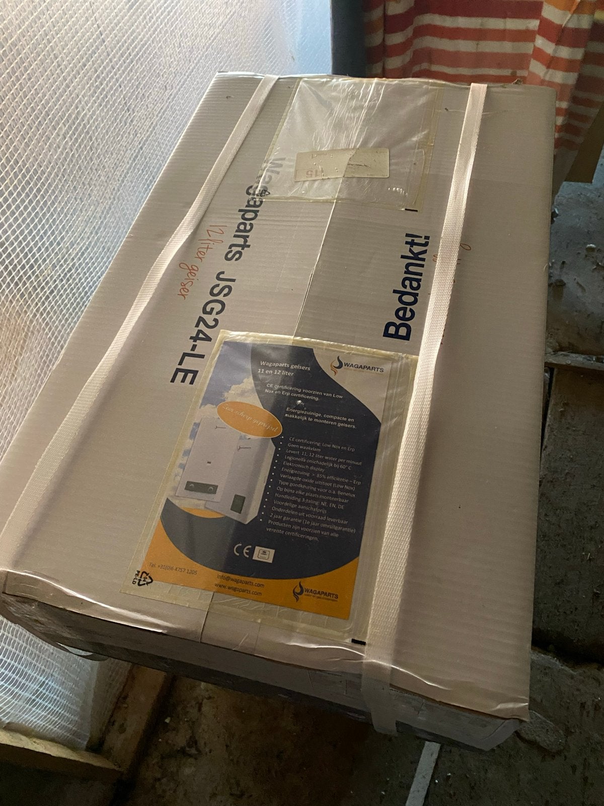 Wagaparts JSG24-LE 12 Liter Geiser Nieuw in Doos, Ophalen of Verzenden, Minder dan 3 jaar oud, Minder dan 20 liter, Propaan of Butaan