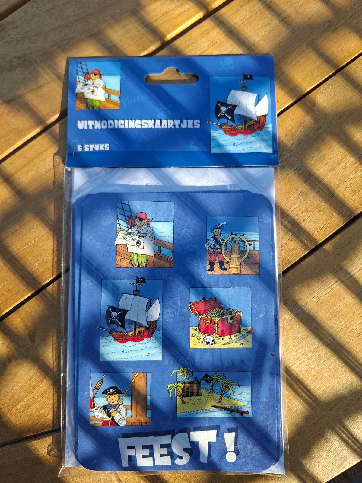 Piraten Uitnodigingskaarten - 6 stuks per pakje totaal 12x, Ophalen of Verzenden, Nieuw, Feestartikel, Verjaardag