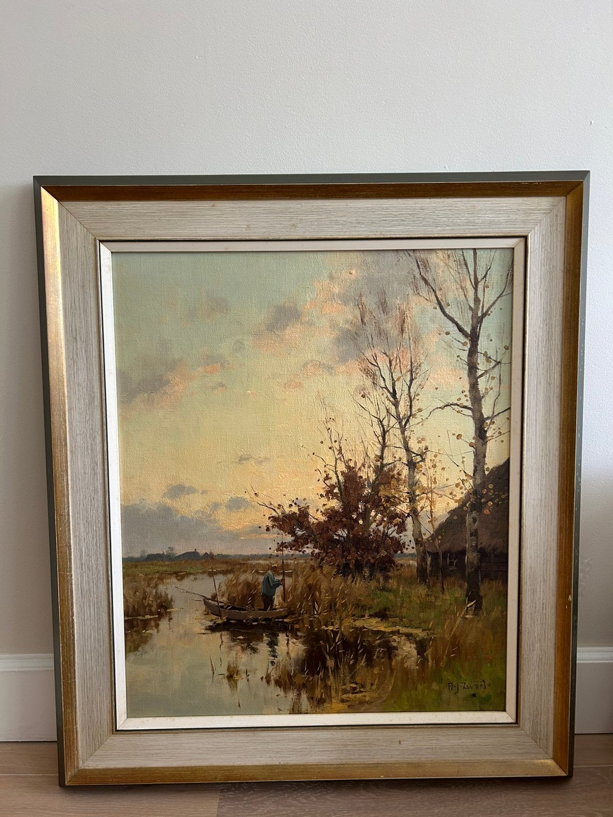 Schilderij A.J. (Arie) Zwart Avondstemming, Antiek en Kunst, Kunst | Schilderijen | Klassiek, Ophalen