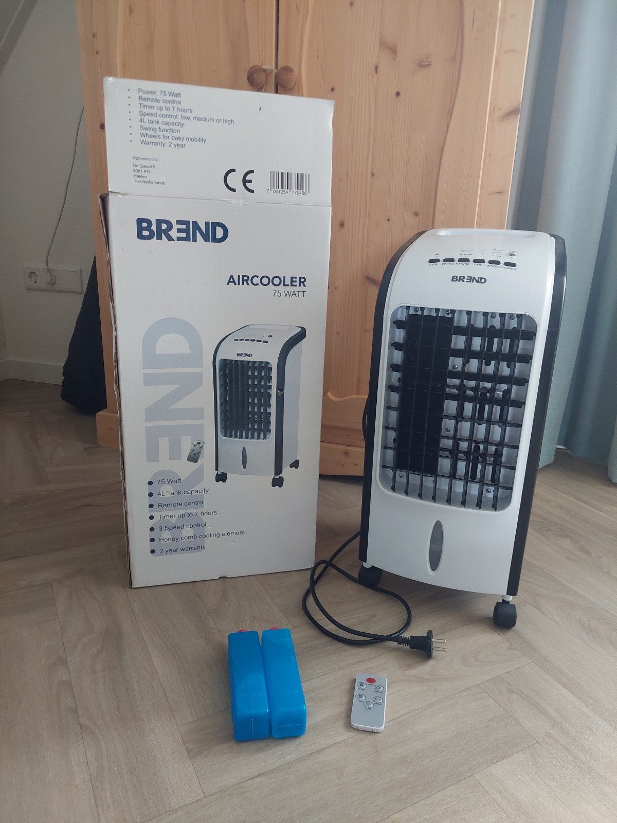 KOELTE!! zgan Aircooler Brend airco, Ophalen, Minder dan 60 m³, 3 snelheden of meer, Zo goed als nieuw