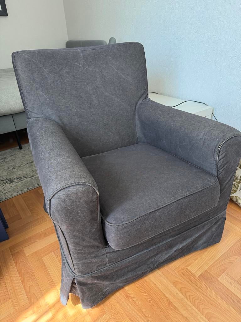 2 IKEA fauteuils met afneembare hoes (gewassen), Ophalen, Eenpersoons, 75 tot 100 cm, Zo goed als nieuw