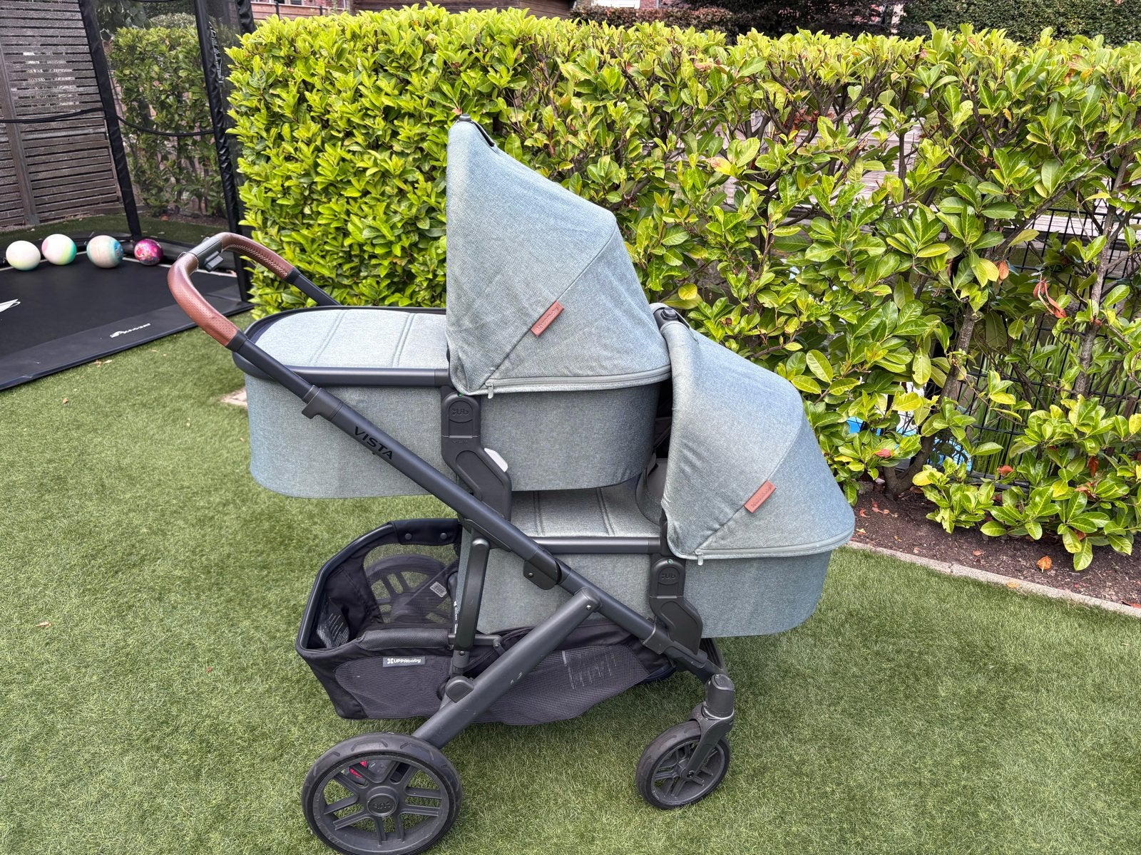 UPPAbaby Vista V2 Tweelingwagen met 2 Maxi Cosi Pebble 360, Kinderen en Baby's, Kinderwagens en Combinaties, Duowagen, Zo goed als nieuw