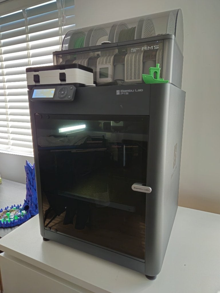 Bambulab P1S + AMS + 4 Texture Plates + 0.6/0.4/0.2 nozzles, Computers en Software, 3D Printers, Ophalen, Gebruikt, Ingebouwde Wi-Fi
