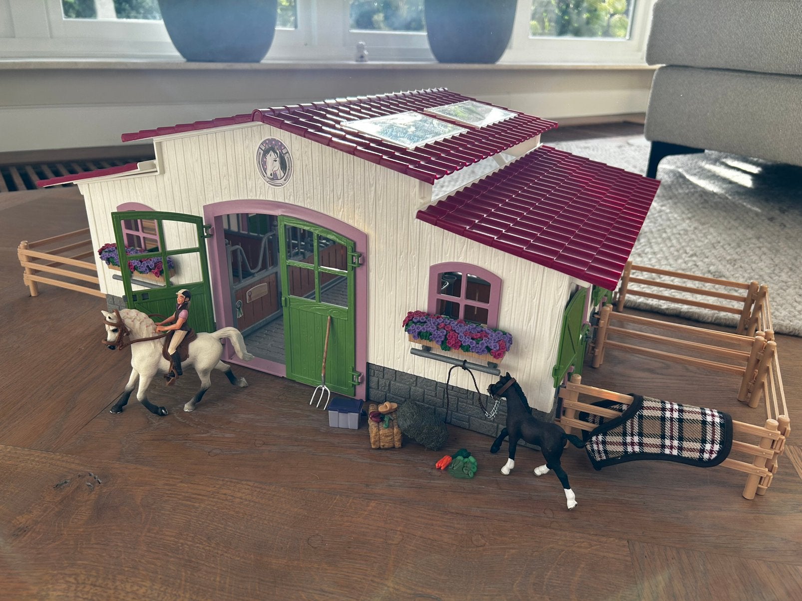 Schleich complete manege 42344 ZGAN!!, Ophalen of Verzenden, Zo goed als nieuw