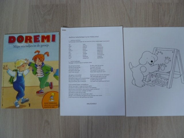 Naar school? Doremi + aud. oef. school + kleurplaat. (Leuk!), Kinderen en Baby's, Speelgoed | Educatief en Creatief, Zo goed als nieuw