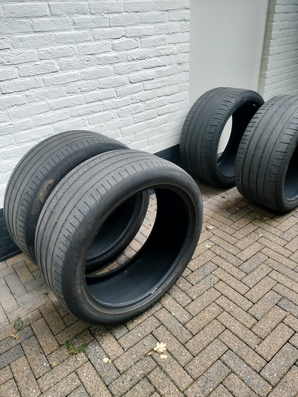 TE KOOP 4 GOED PIRELLI P ZERO ZOMER BANDEN, Auto-onderdelen, Banden en Velgen, Ophalen, 285 mm, 21 inch, Band(en)