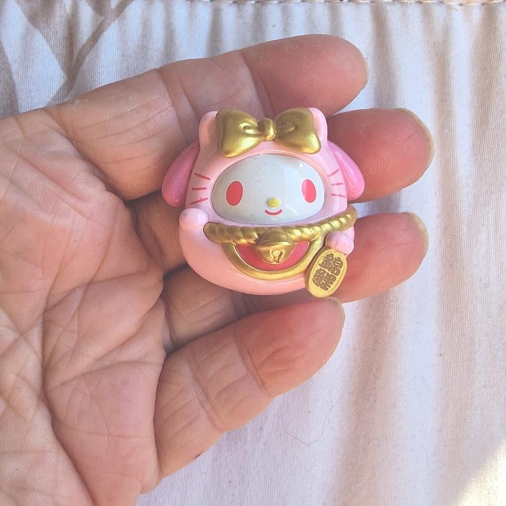 Sanrio My Melody Mini Beeldje - Roze met Gouden Details, Verzamelen, Ophalen of Verzenden