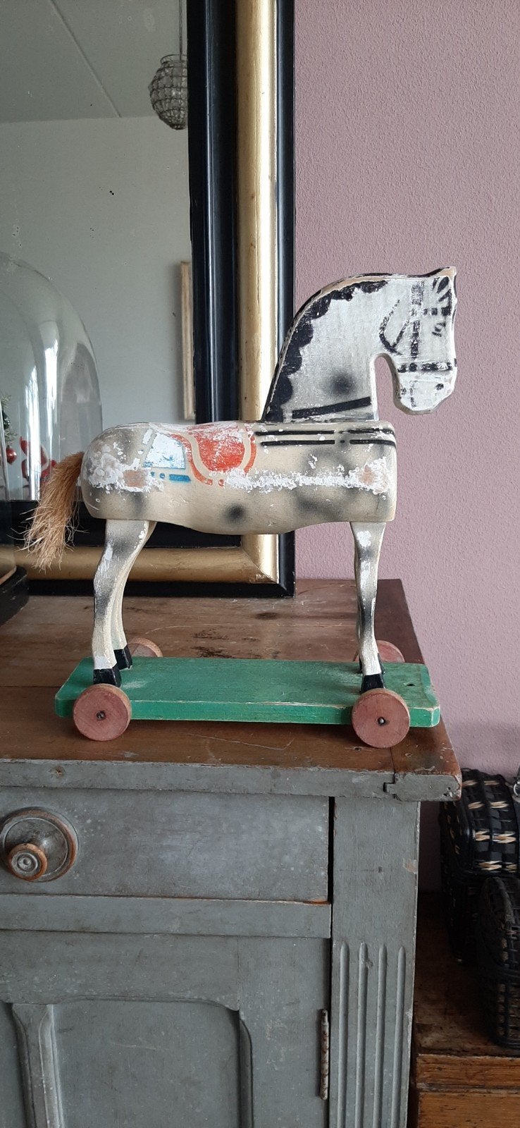 OUD BROCANT   .......   HOUTEN ... PAARD  !!!, Antiek en Kunst, Ophalen of Verzenden