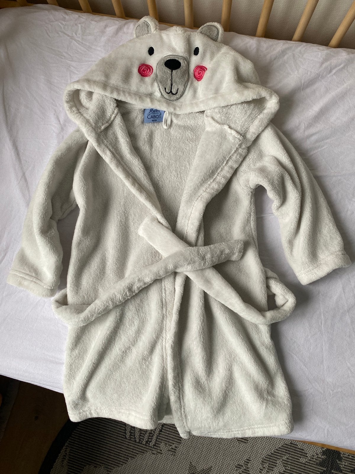 Fleece badjas beer 98-104 zo goed als nieuw, Ophalen, Zo goed als nieuw, Jongen of Meisje, Nacht- of Onderkleding