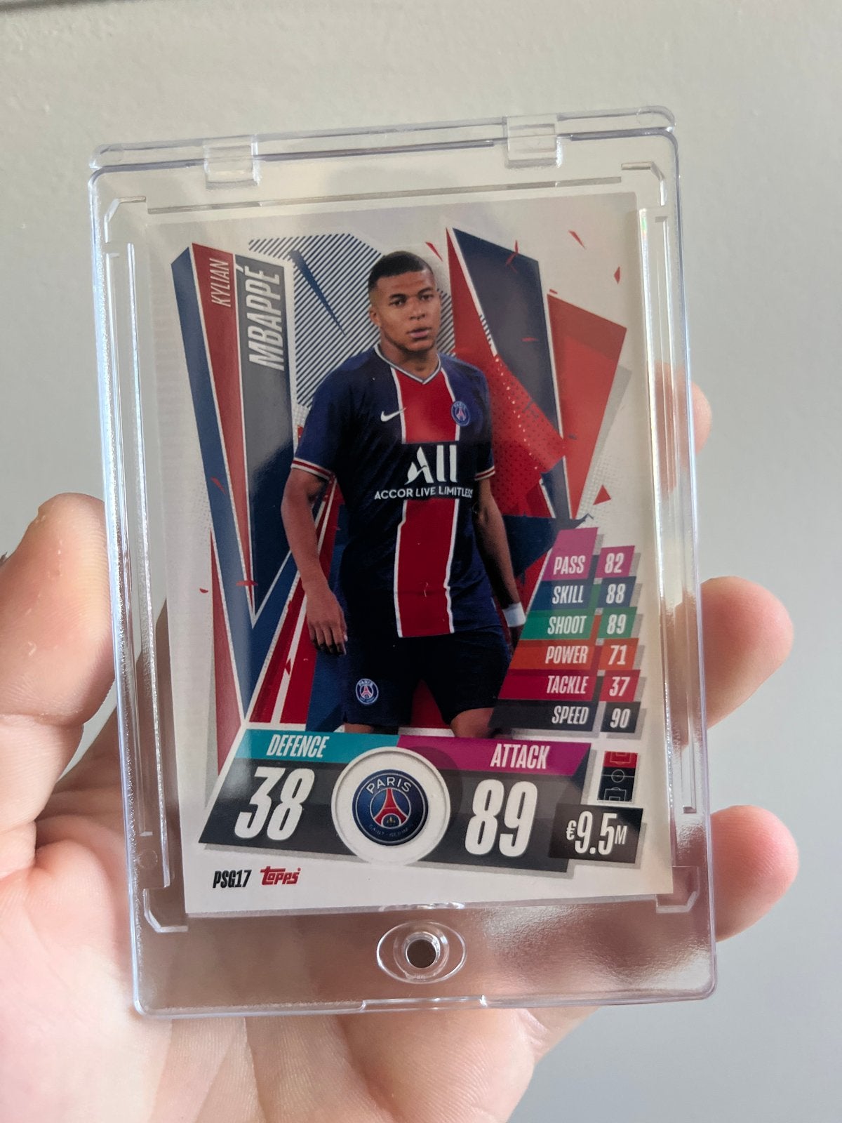 Kylian Mbappé Topps Match Attax Champions League Kaart, Ophalen of Verzenden, Zo goed als nieuw, Losse kaart