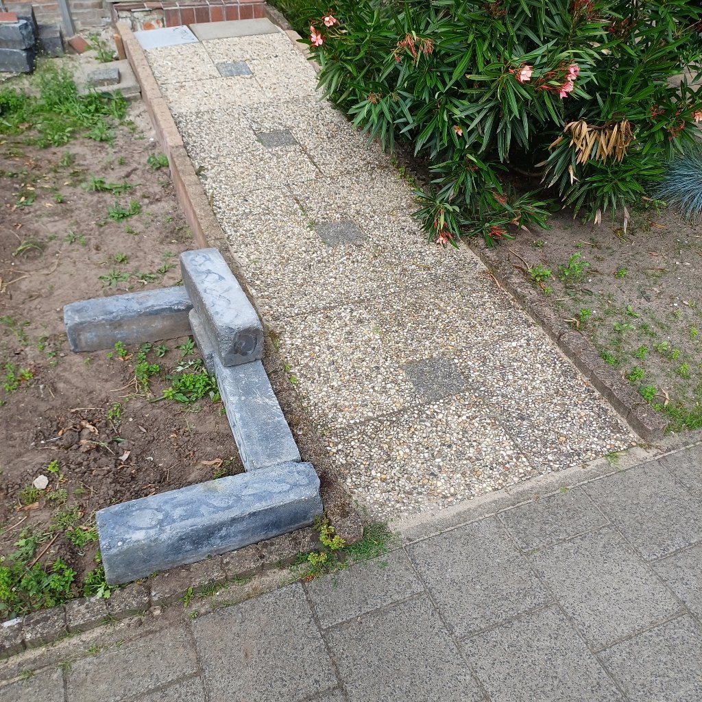 Grindtegels, Tuin en Terras, Tegels en Klinkers, Ophalen, Gebruikt, Beton, Terrastegels