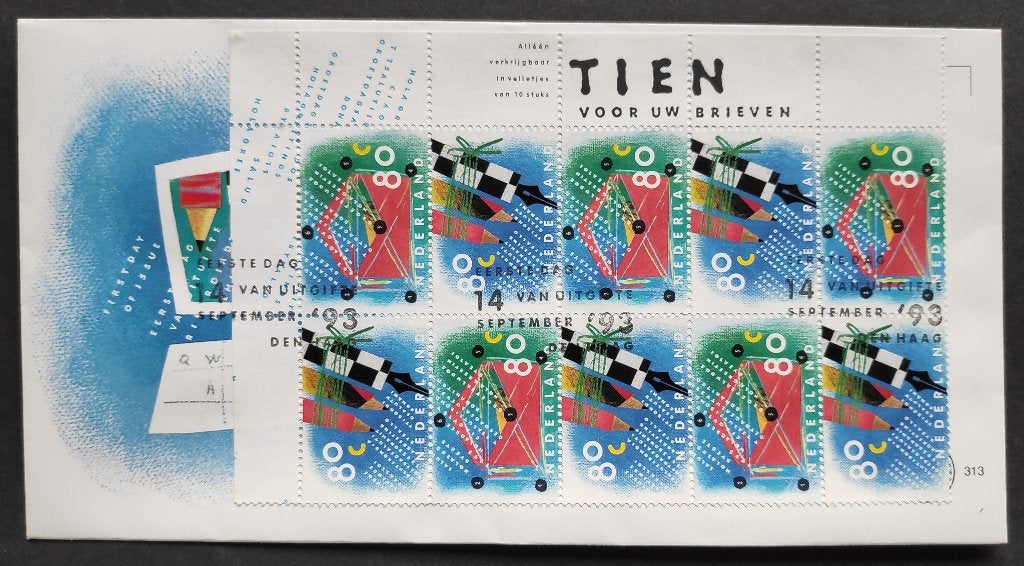 Eerstedagenvelop E313a (Velletje Wenszegels 1993), Postzegels en Munten, Postzegels | Eerstedagenveloppen, Verzenden, Onbeschreven