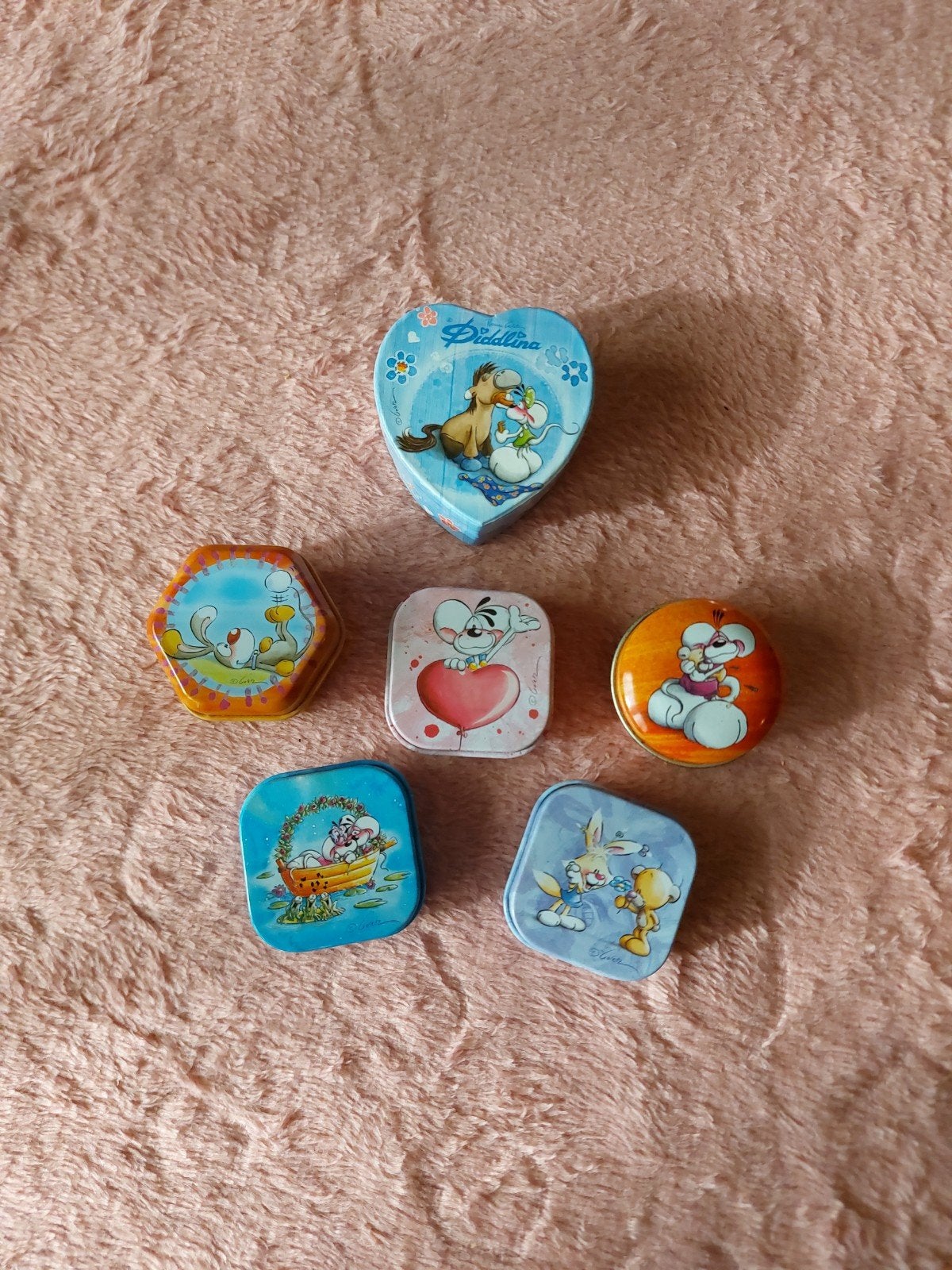 Diddl mini blikjes en galupy doosje, Overige merken, Overige materialen, Nieuw, Ophalen of Verzenden