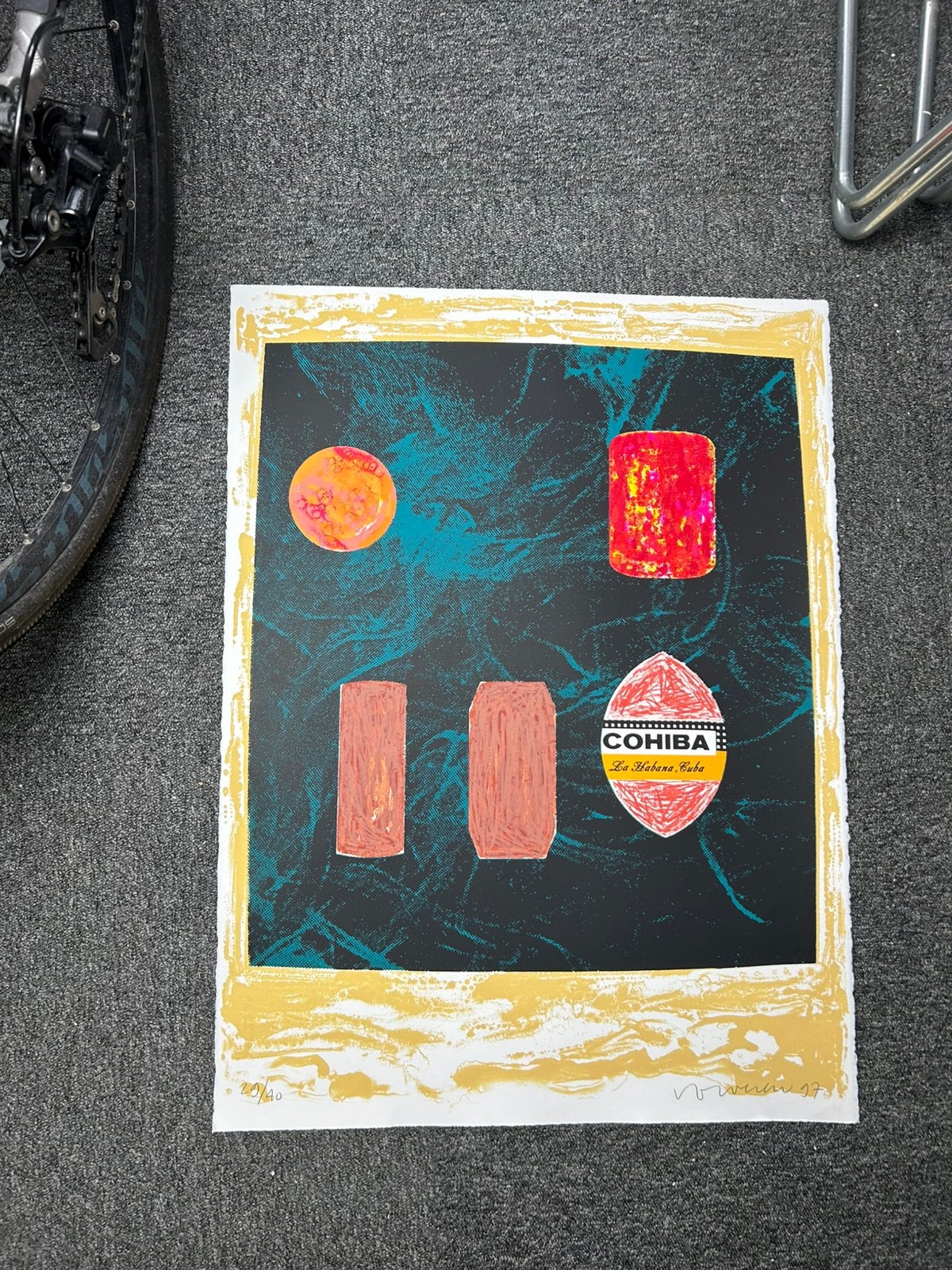 Grote Zeefdruk van Jelis van Dolderen, Origineel, Ophalen, Abstract, Zeefdruk