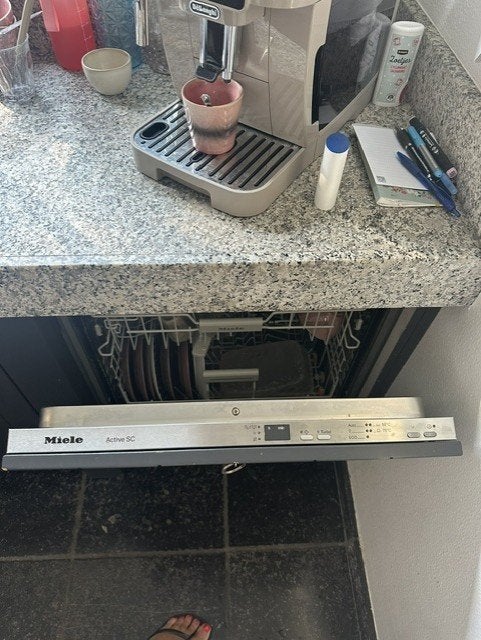 Miele inbouw vaatwasmachine, Ophalen, Gebruikt, Inbouw, Minder dan 85 cm