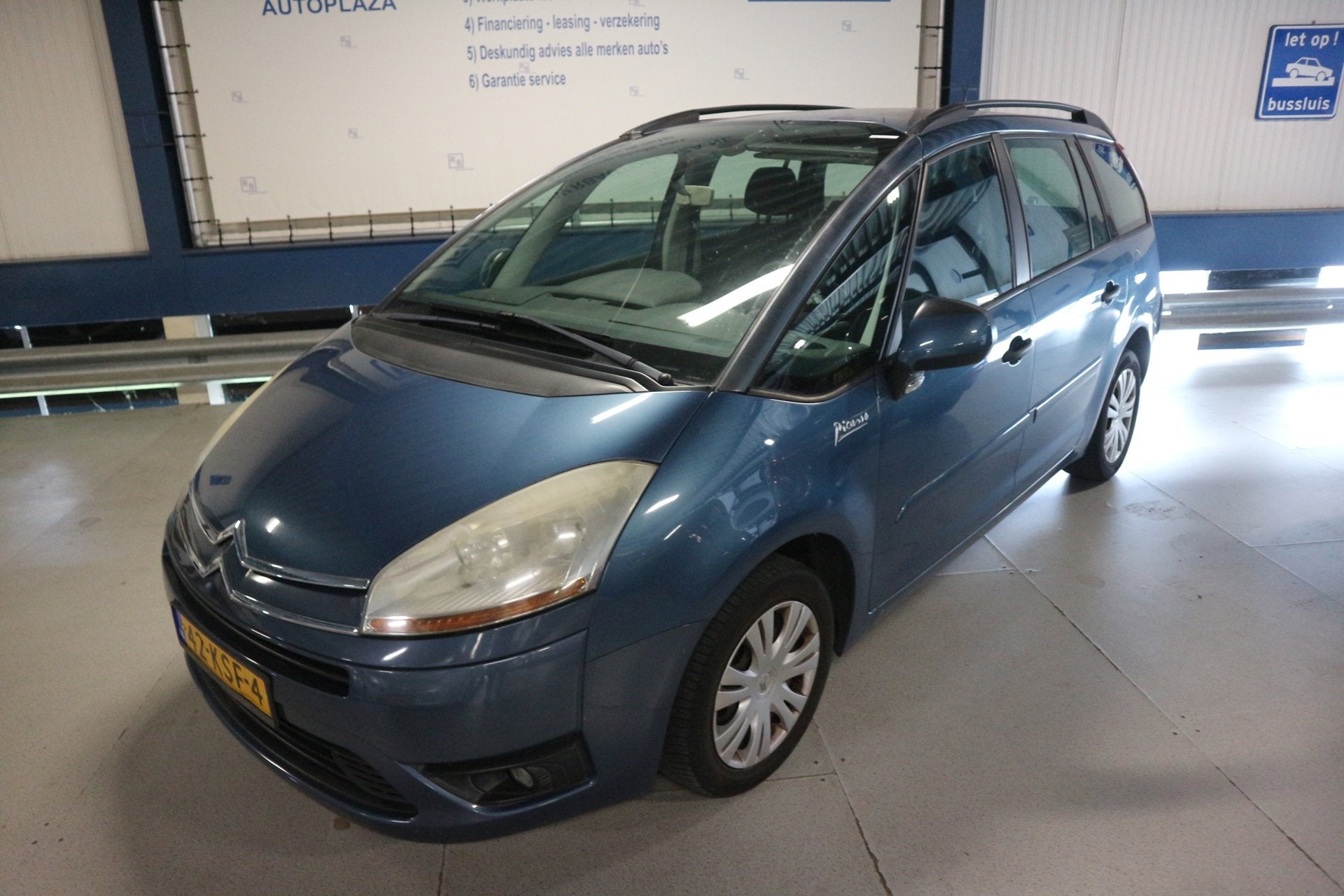 Citroen Grand C4 Picasso 1.6 VTi Prestige 7 PERSOONS / LEES, Auto's, Voorwielaandrijving, Gebruikt, 4 cilinders, Blauw