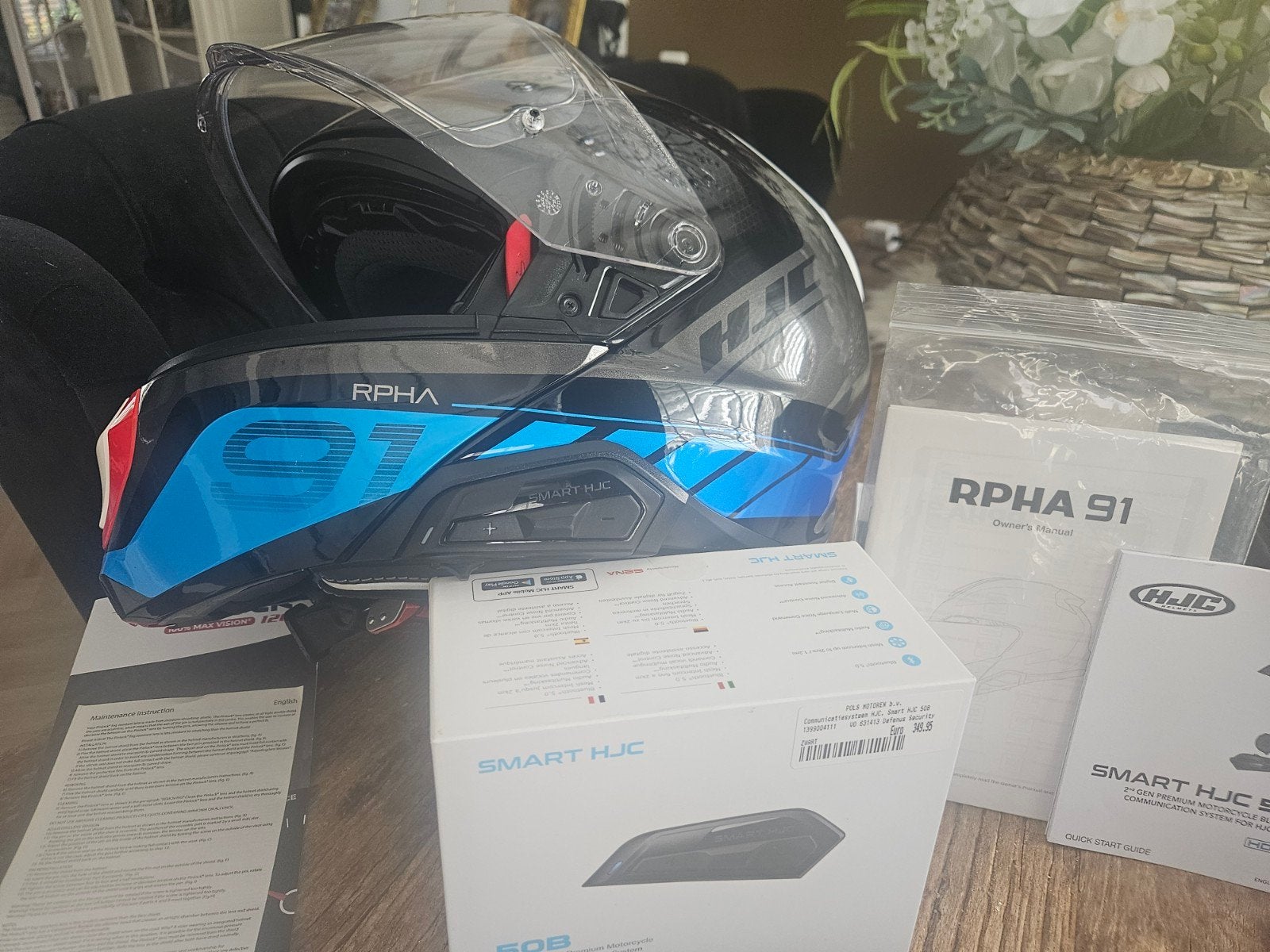HJC RPHA 91 Systeemhelm met SMART HJC 50B, Ophalen, Tweedehands, Systeemhelm, HJC