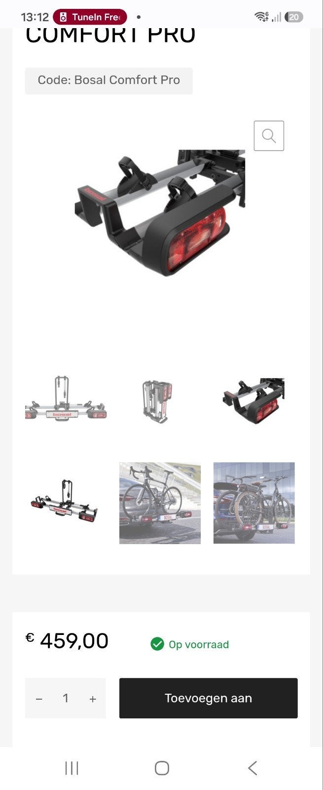 Bosal Comfort Pro II fietsendrager - Nieuw, Ophalen, Nieuw, 2 fietsen, Trekhaakdrager